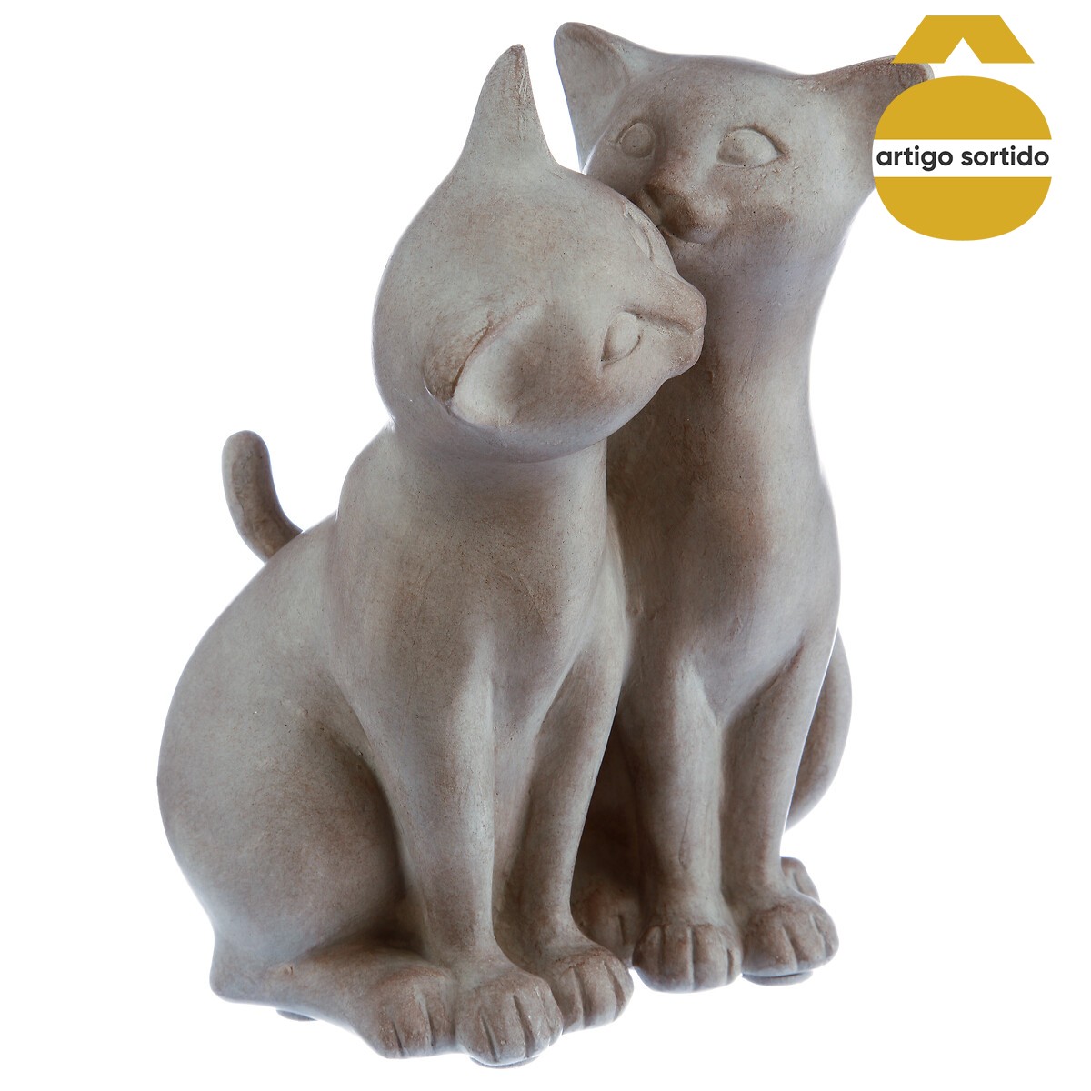 Estatua Gatos De Resina 17x13.5Cm