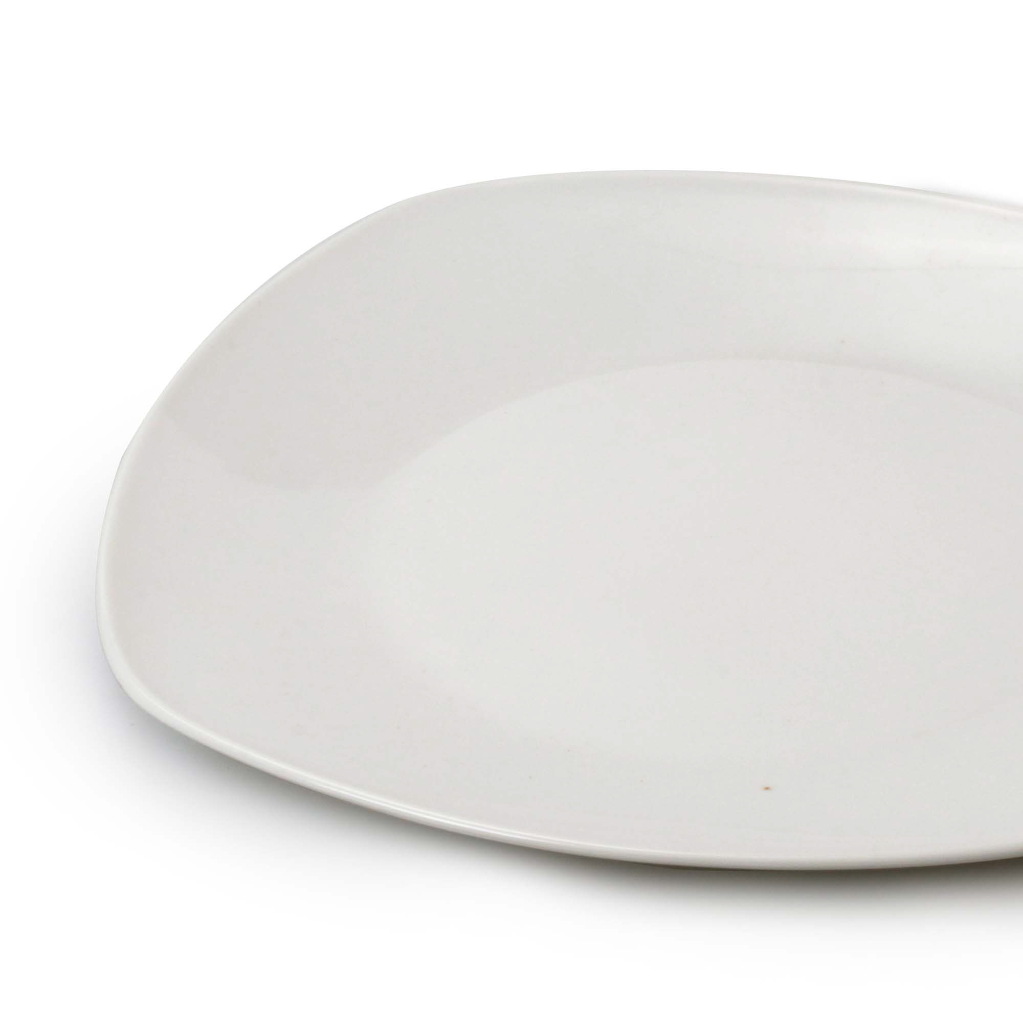 Plato Llano Blanco Cuadrado de Cerámica