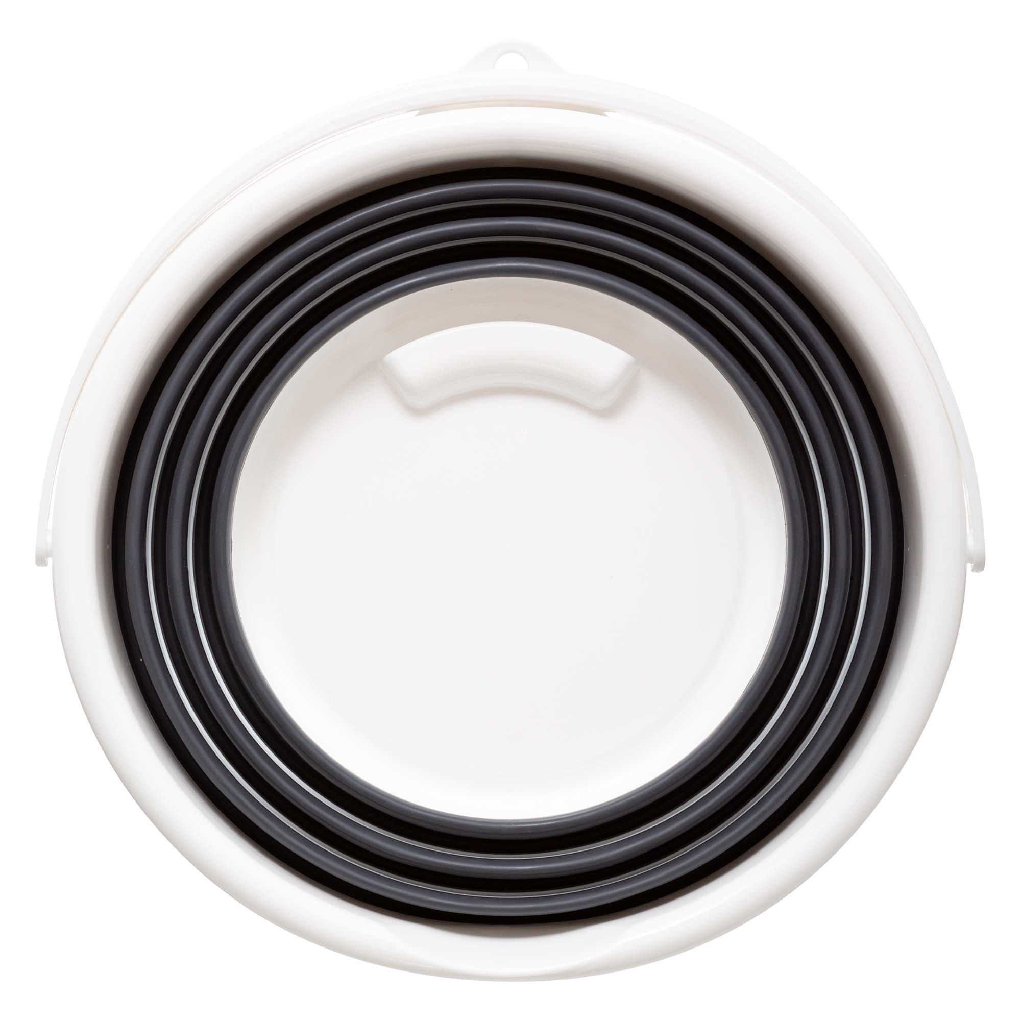 Balde Empilh&aacute;vel Com Riscas Cinza 10L