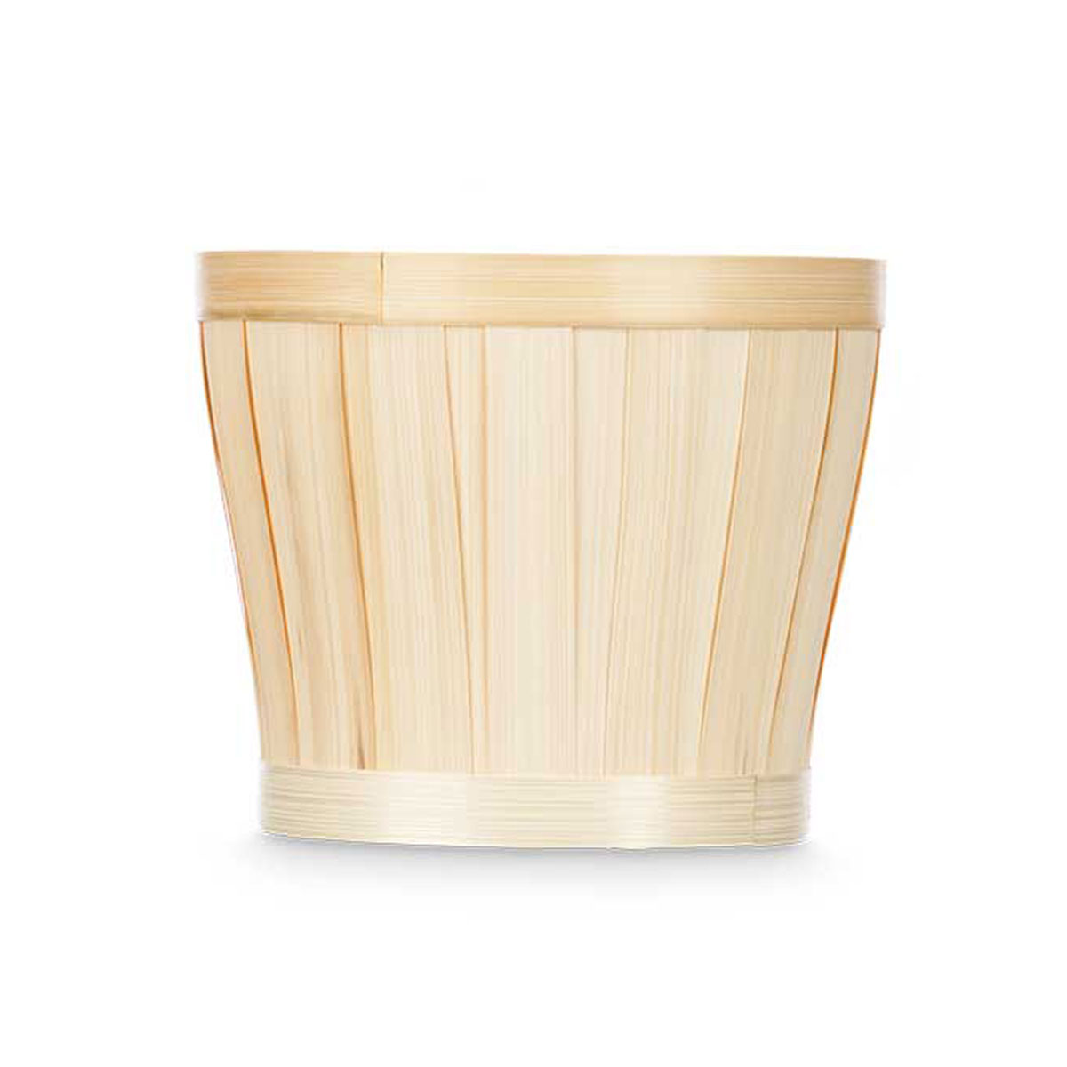 Maceta beige de bamb&uacute; 19cm
