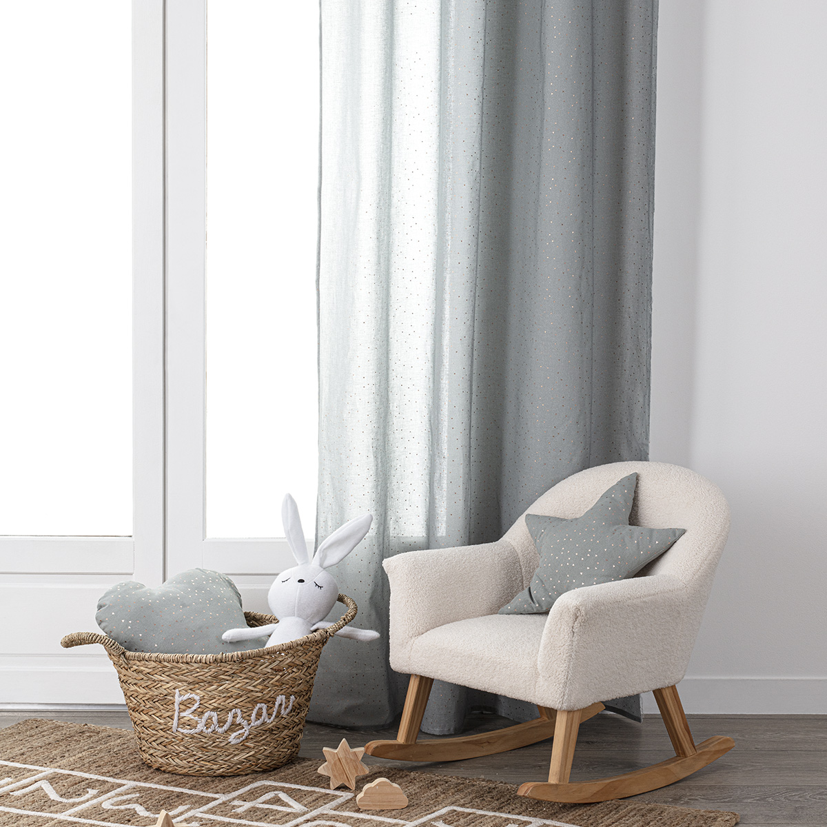 Cortina Berlingot Gris 140x250Cm