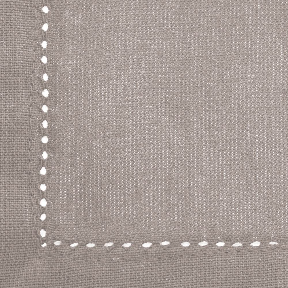 Conjunto De 4 Guardanapos Chambray Cinza Em Algod&atilde;o