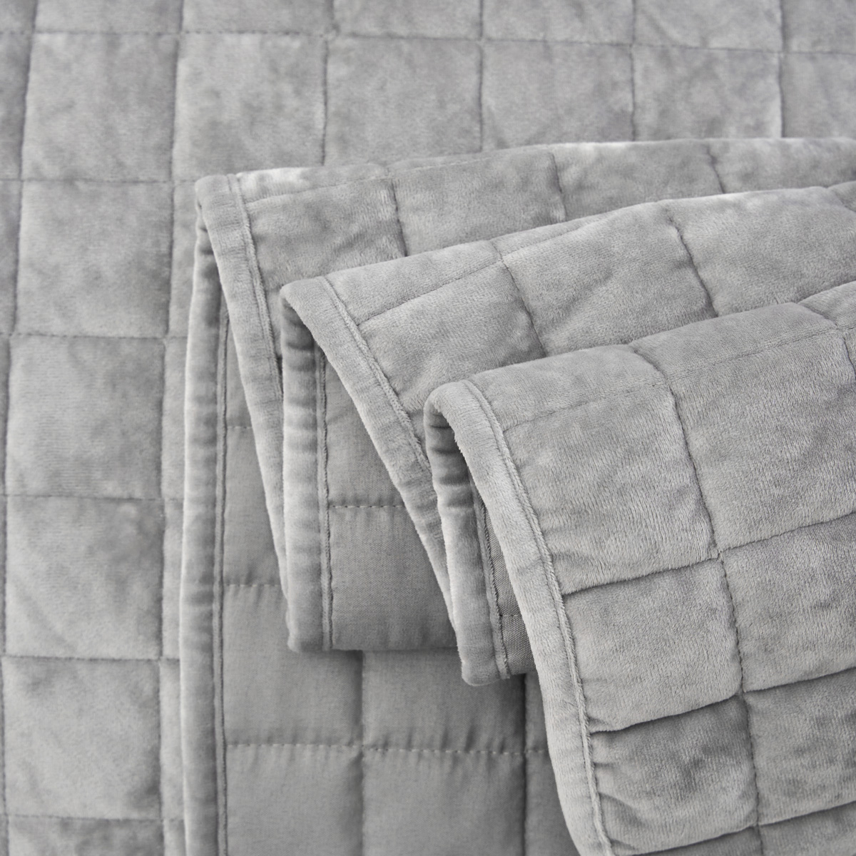 Edred&oacute;n ORLANDO gris de terciopelo 220x240cm