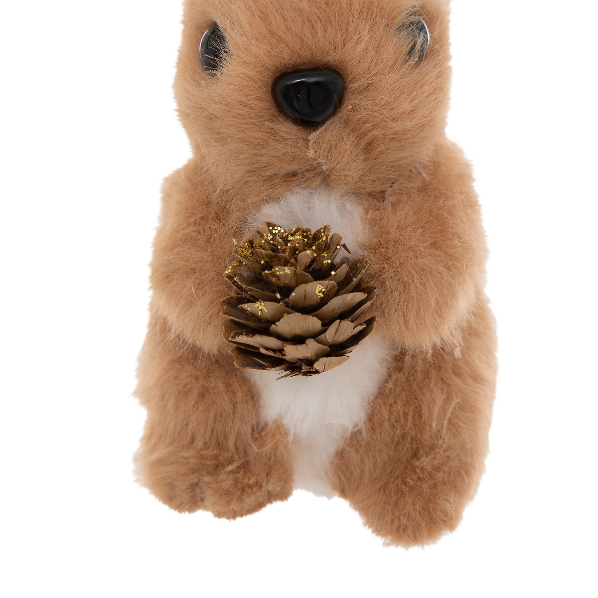 Adorno navide&ntilde;o conejo pelo marr&oacute;n 12cm 