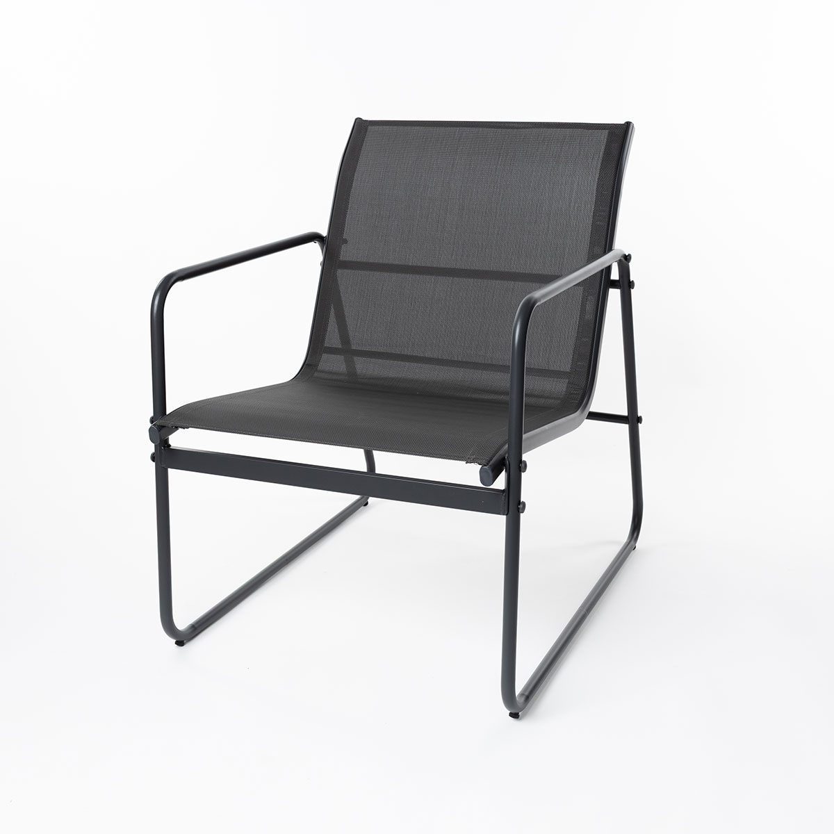 Juego de jardín en textileno gris