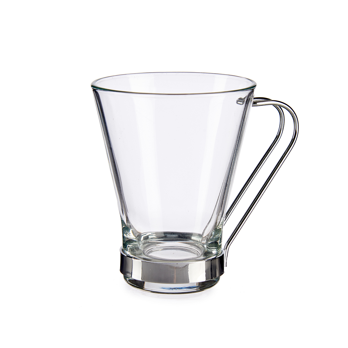 Taza De Vidrio C/Asa De Metal 20Cl