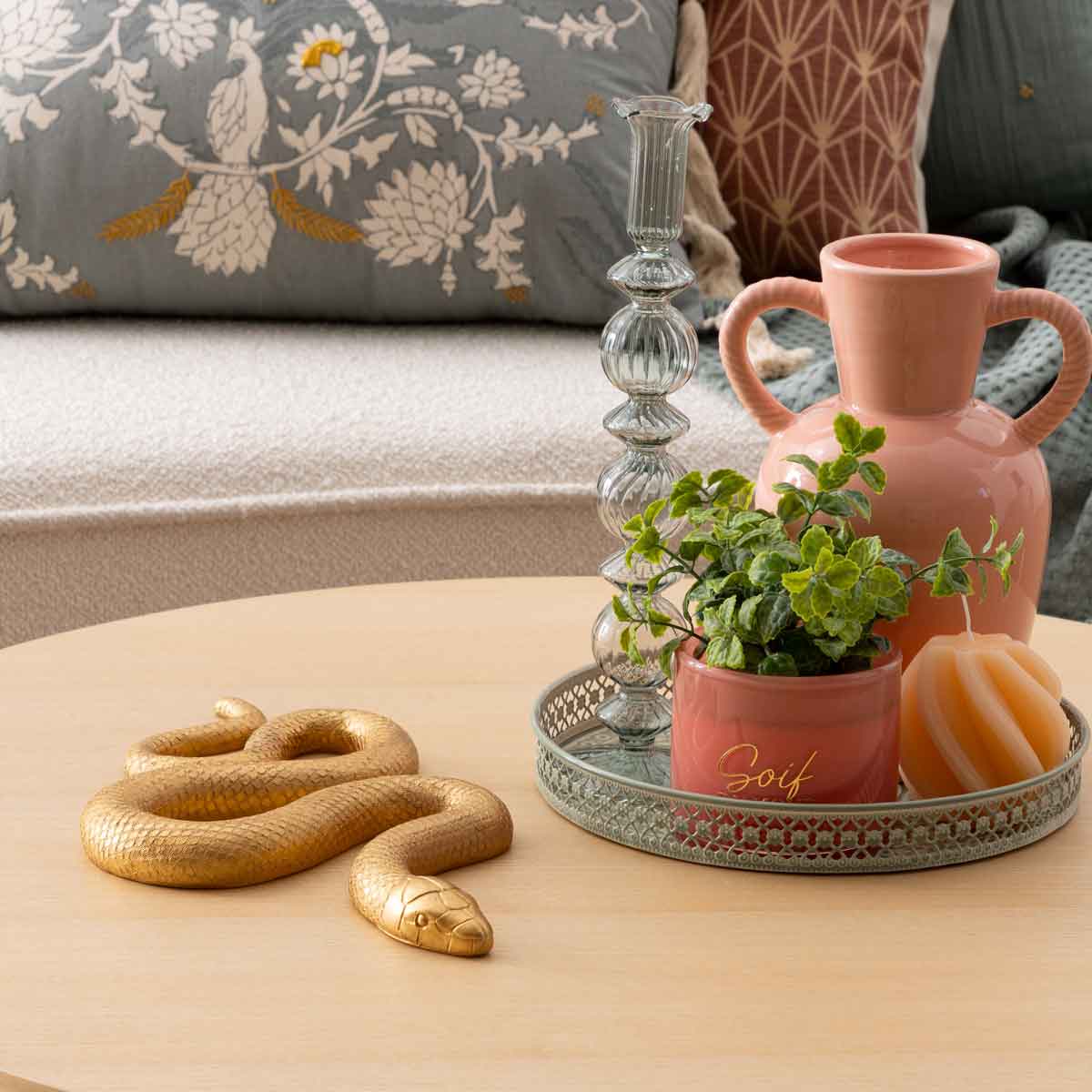 Cobra decorativa WILD ROMANCE dorada