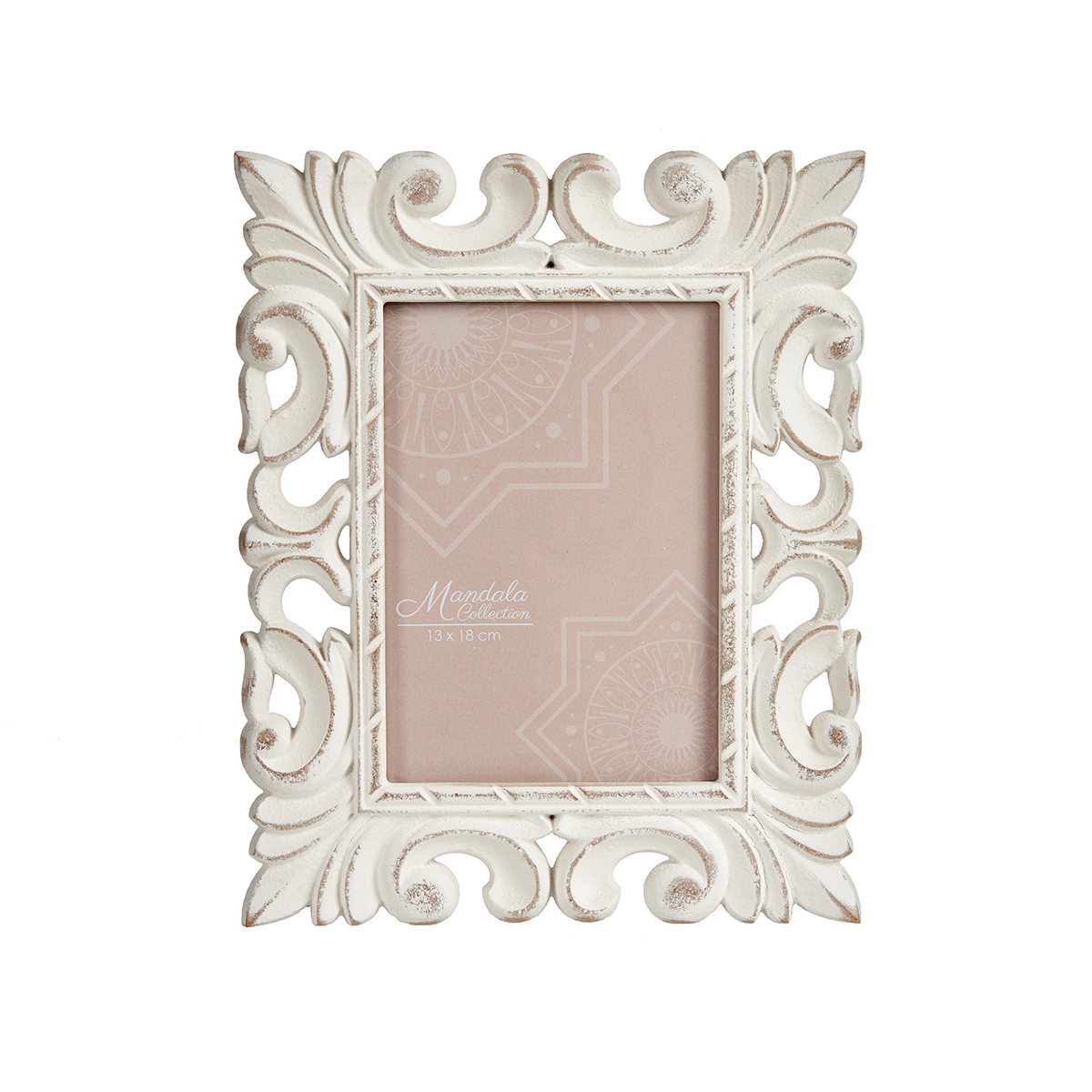 Portarretrato Blanco De Madera 13x18Cm