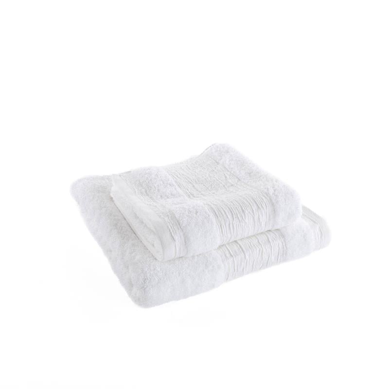 Set de 2 toallas de ba&ntilde;o NUR blanco