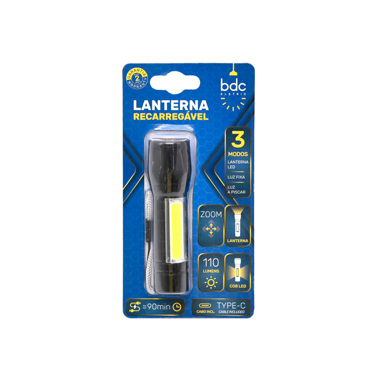 Linterna BDC recargable
