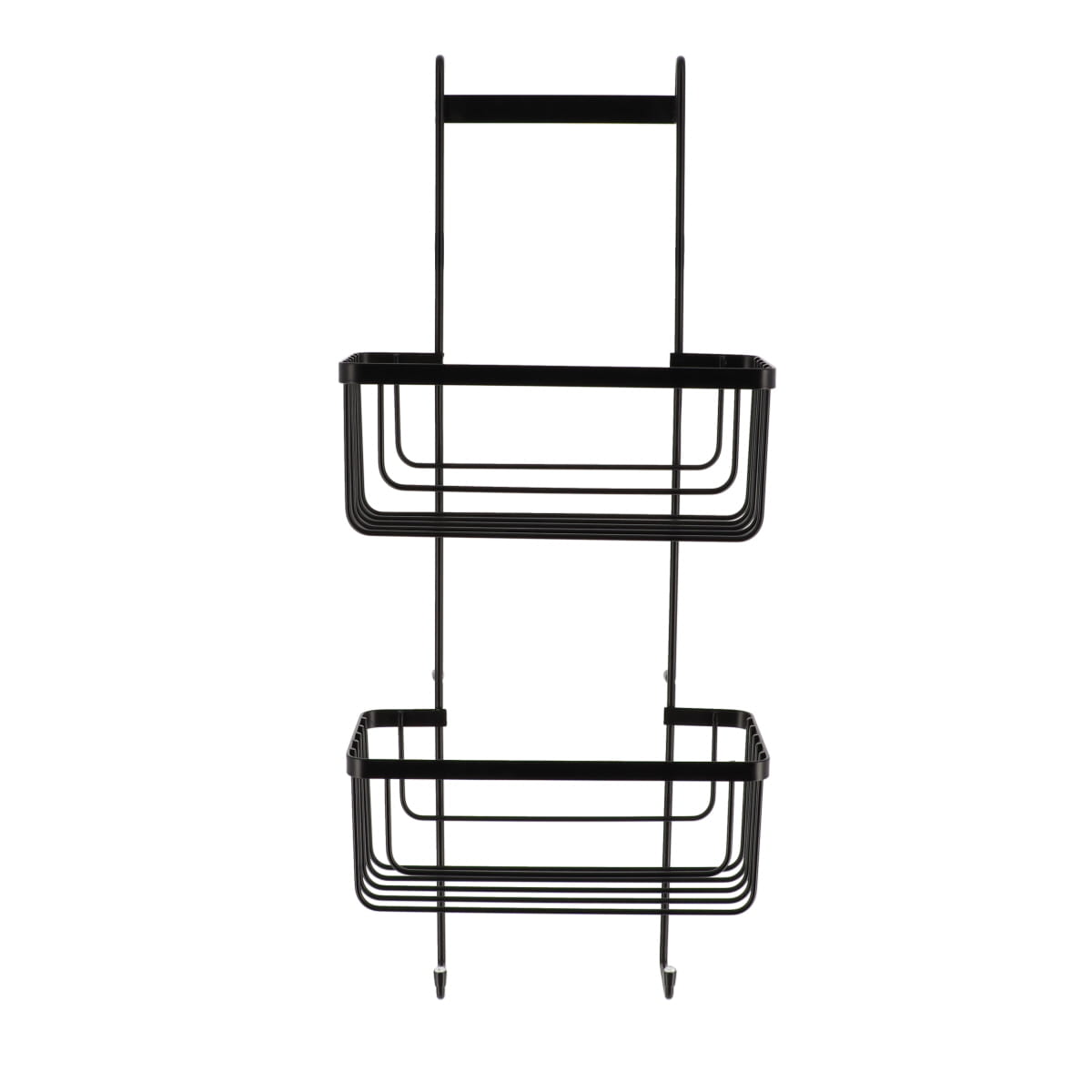 Soporte De Ducha Negro Con 2 Niveles De Metal