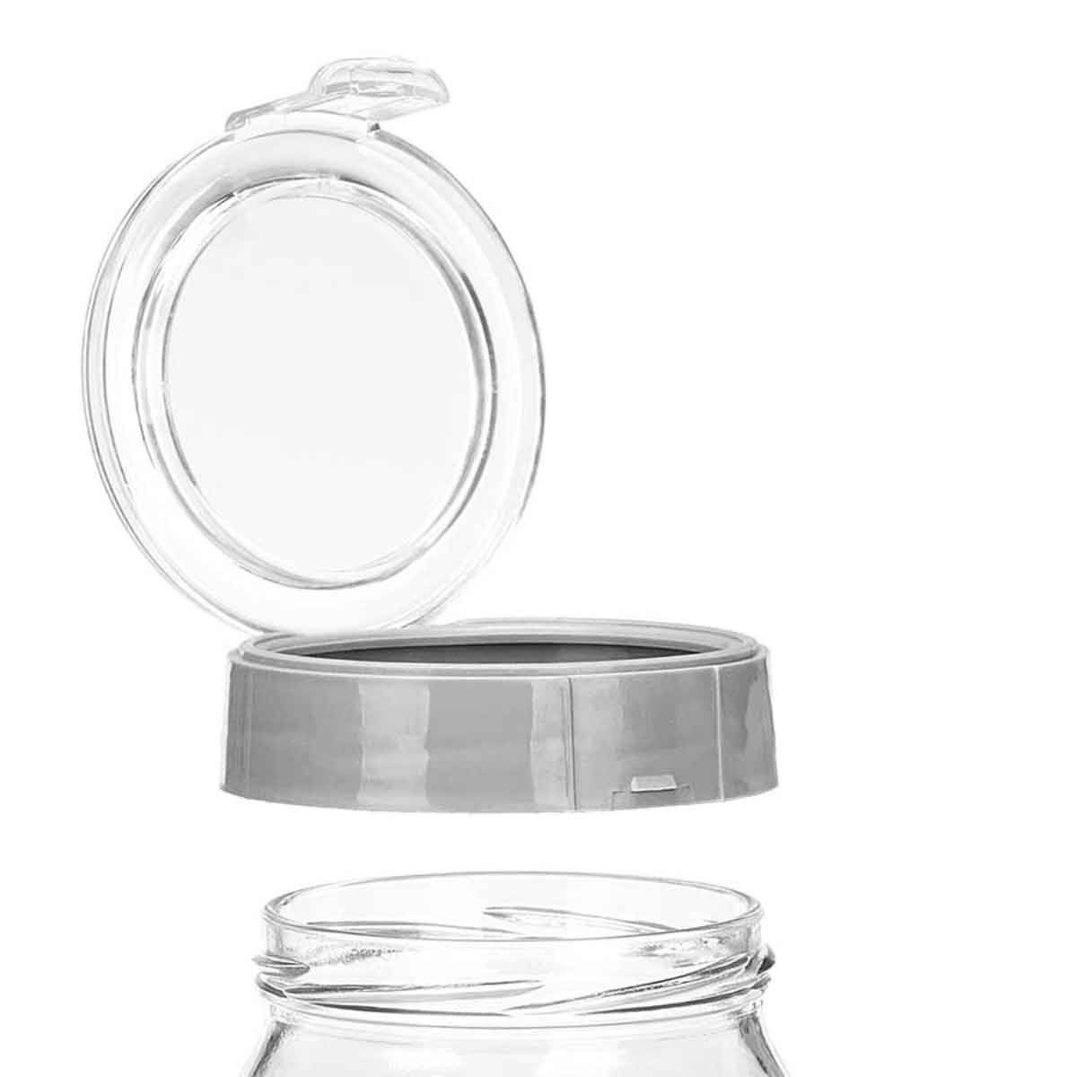 Set de 3 frascos de vidrio gris 425ml/660ml/1l