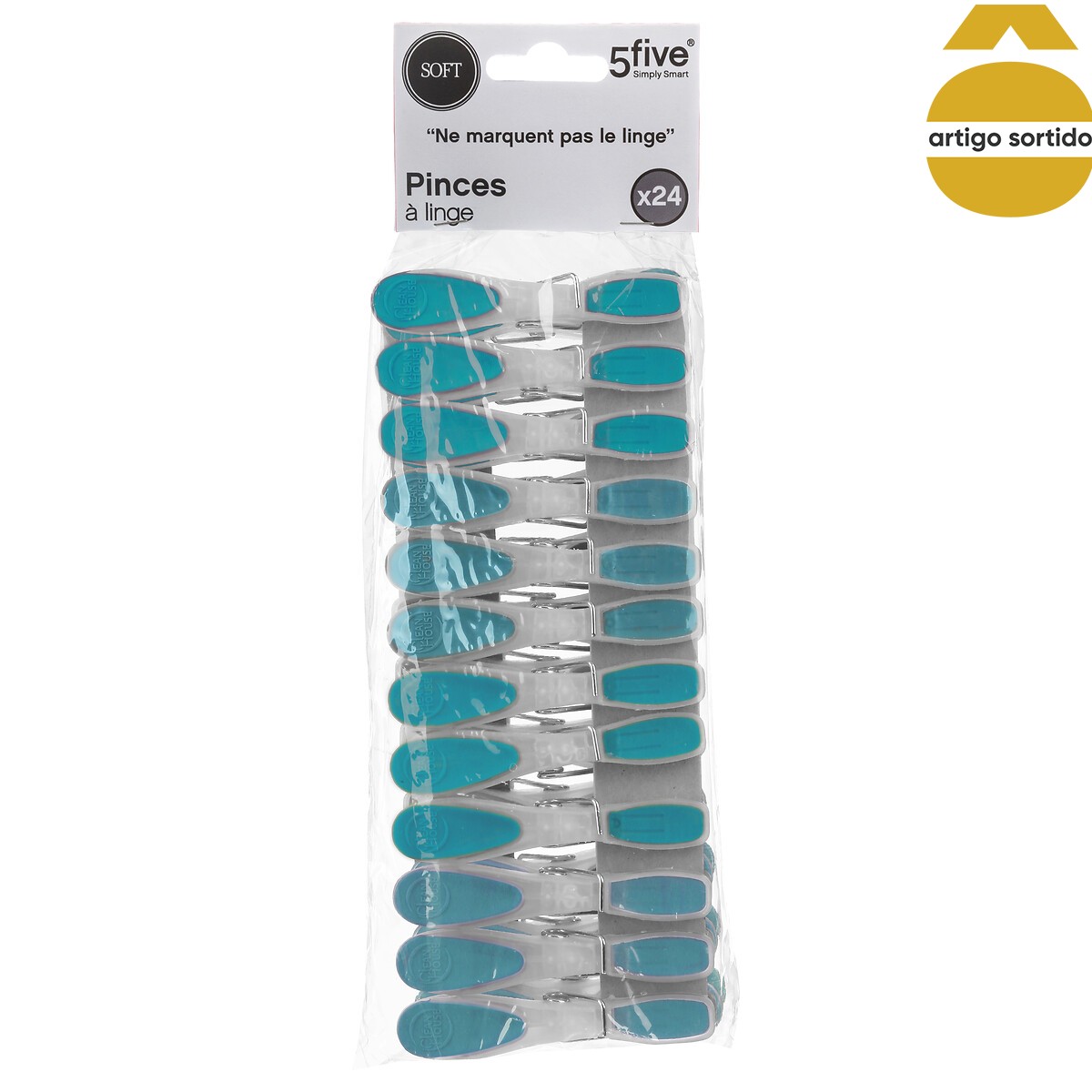 Set 24 Pinzas Coloridas P/Ropa 