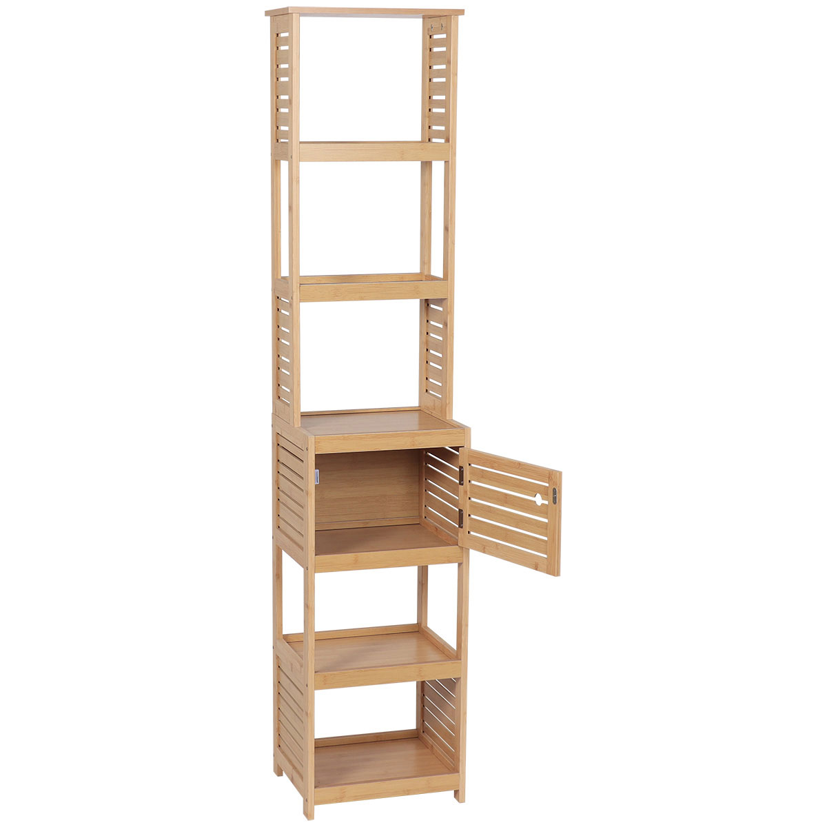 Armario alto de ba&ntilde;o TRINIDAD de mdf y bamb&uacute;