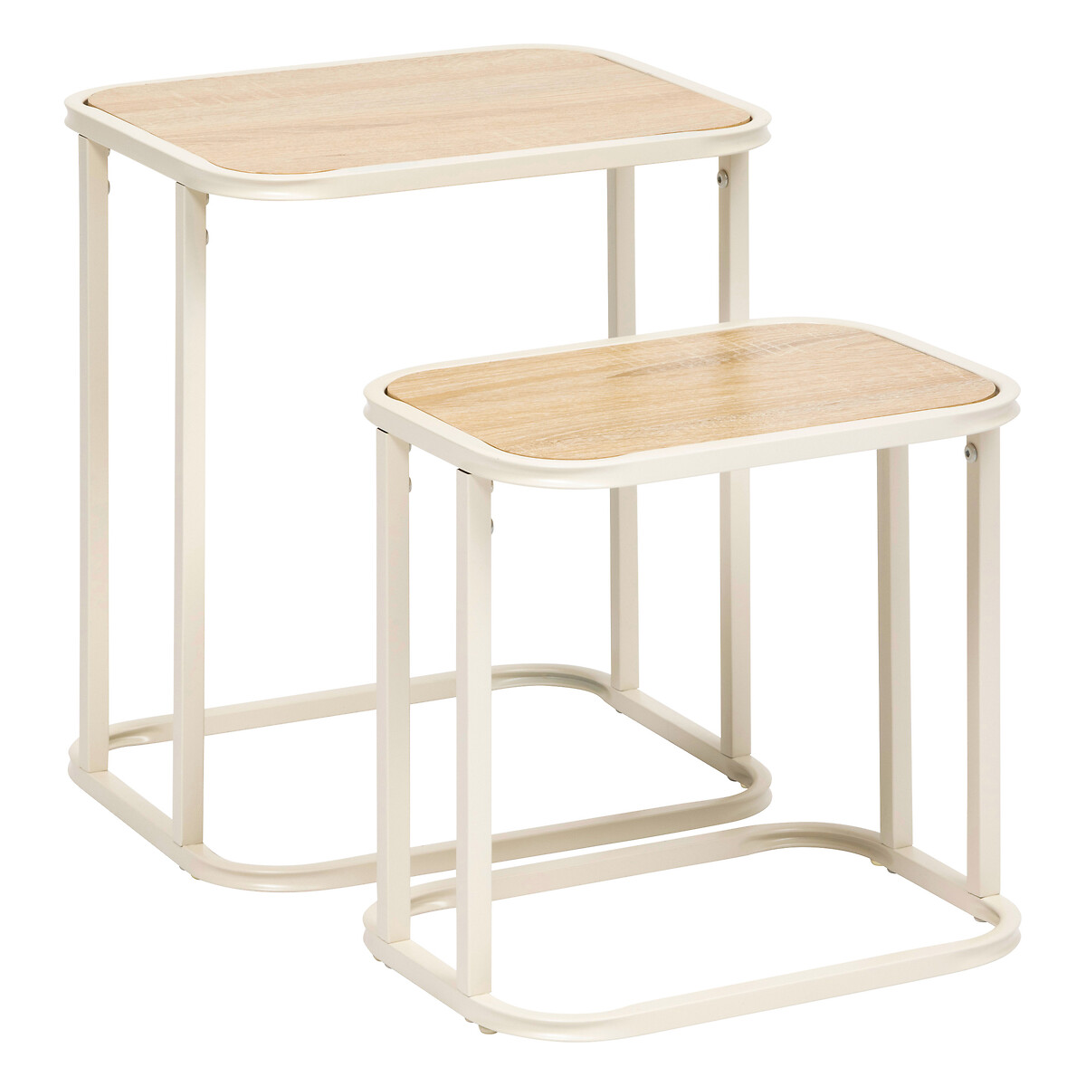 Juego de 2 mesas de centro CURVY beige
