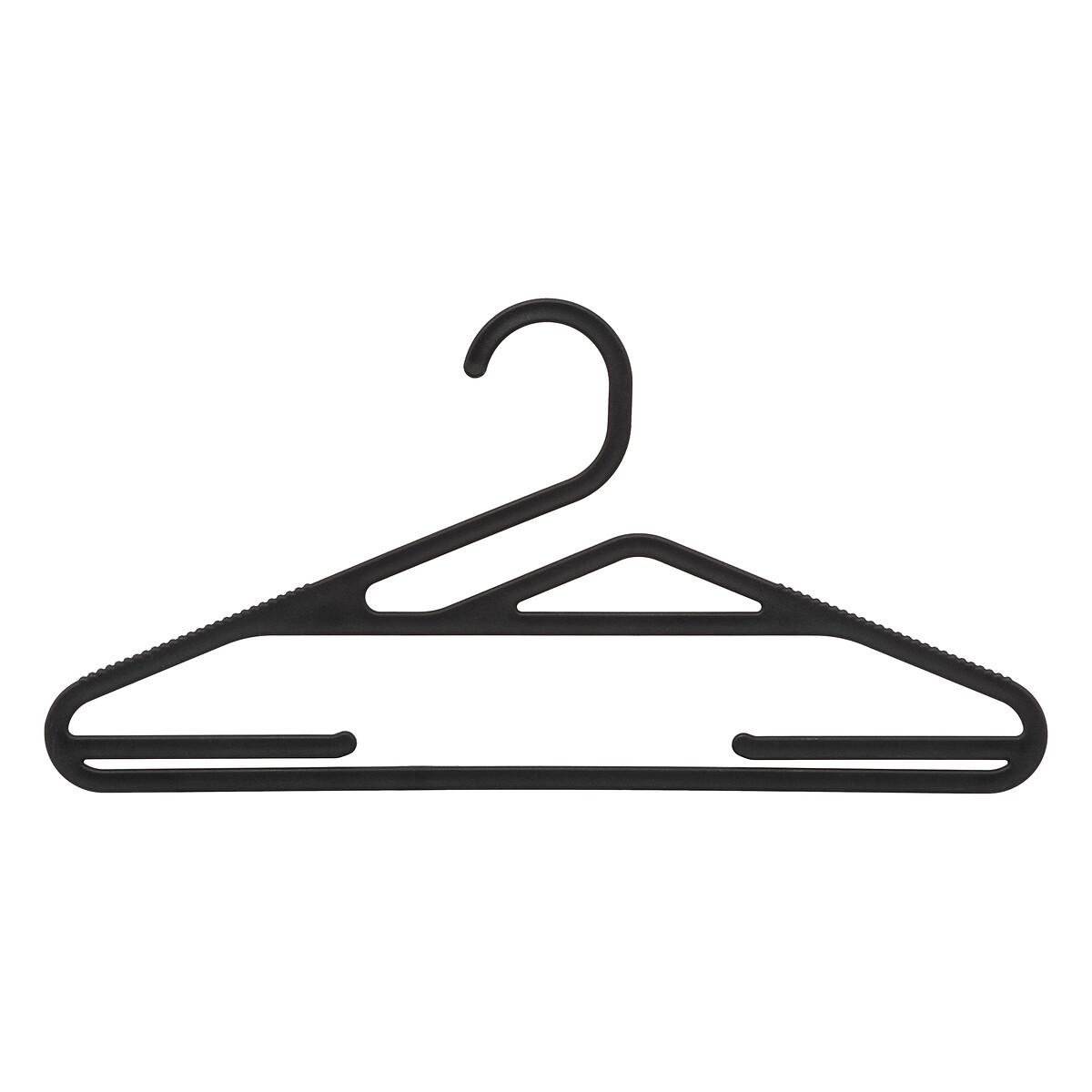 Set de 5 perchas de plástico negro