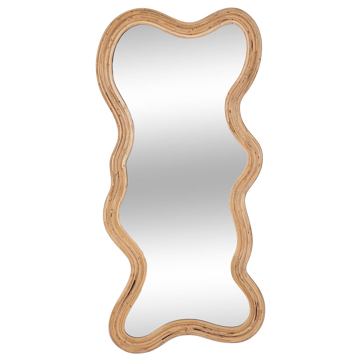 Espejo de pared MAGGIE beige de rat&aacute;n 179.5cm