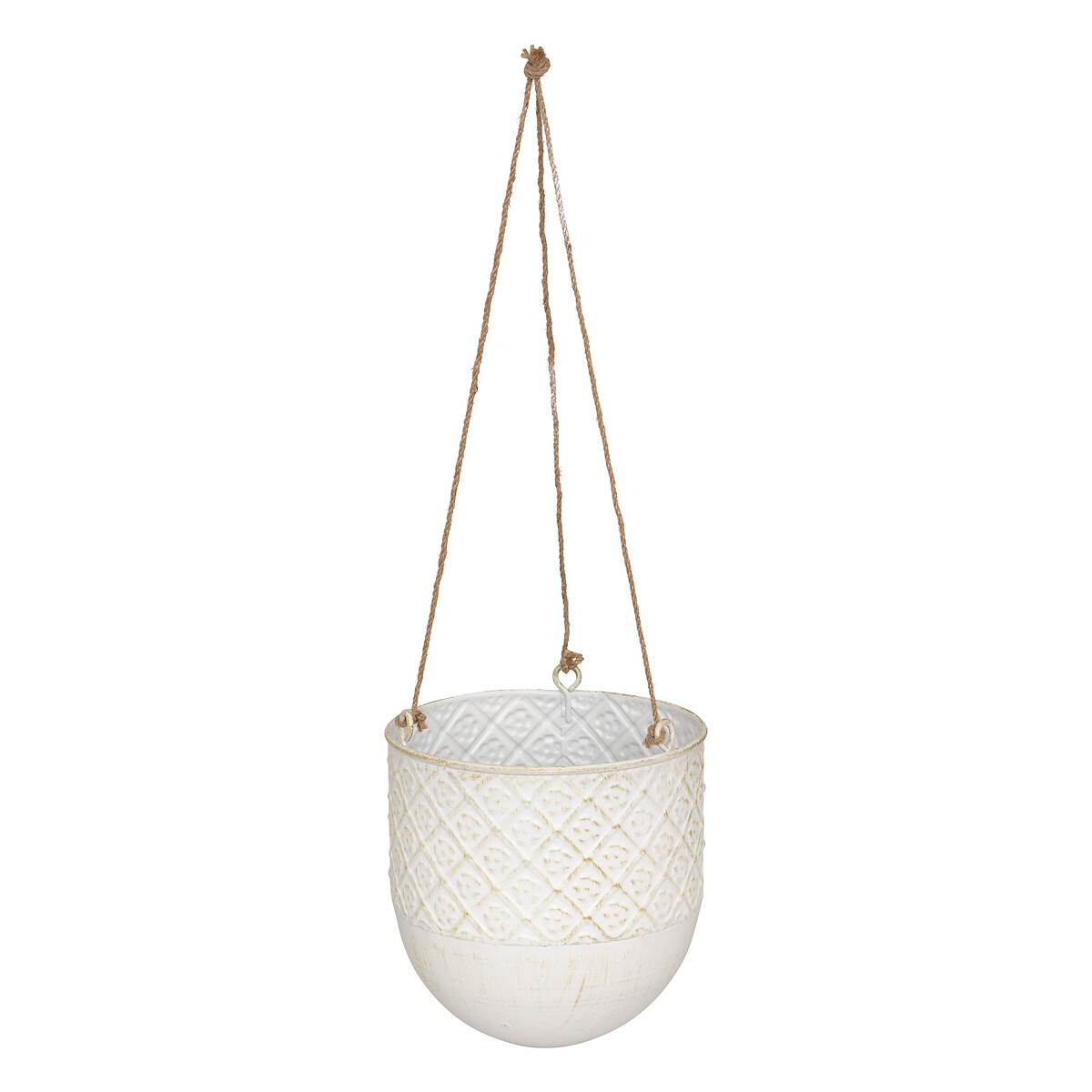 Jarr&oacute;n colgante TINO de metal blanco 40cm