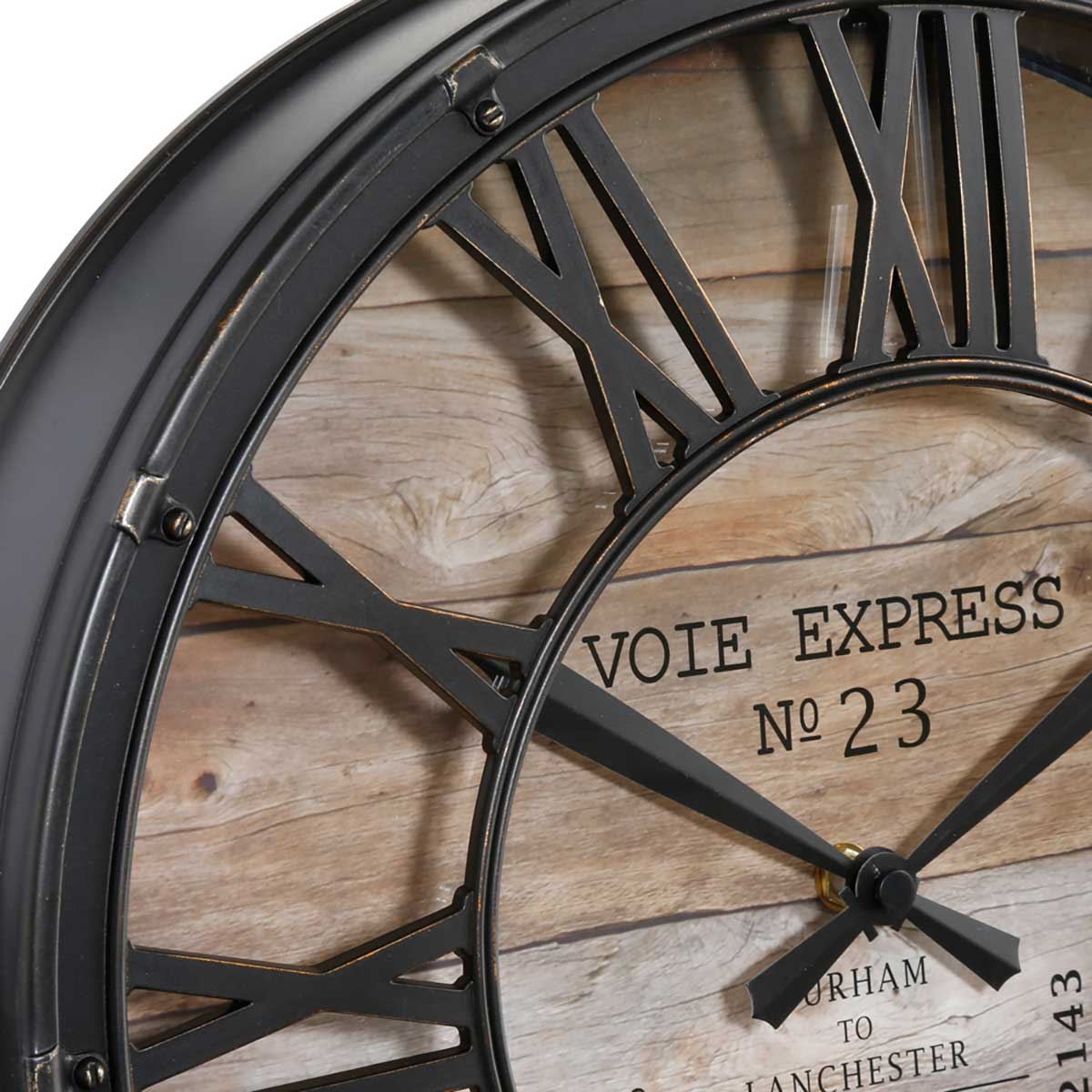 Reloj De Pared Vintage Marr&oacute;n 39Cm