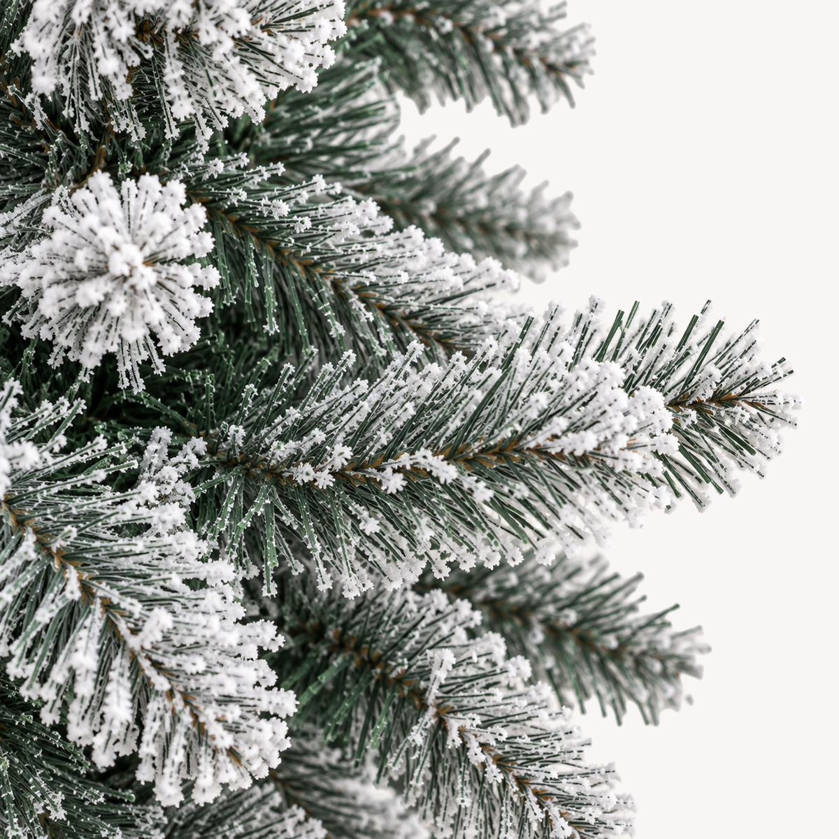 &Aacute;rbol De Navidad Floque Verde C/Efecto Nieve 180cm