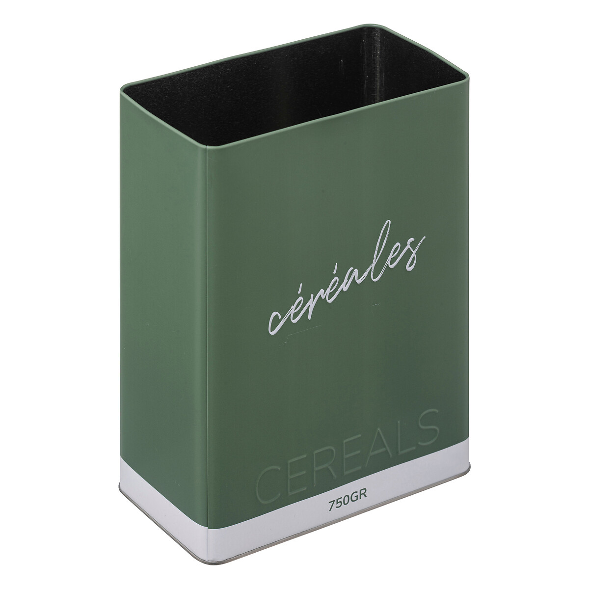 Caja Para Cereales Met&aacute;lica Verde