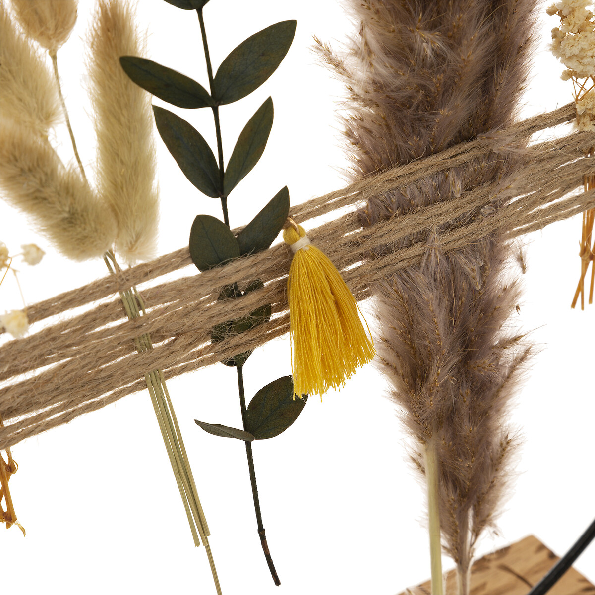 Corona De Flores Secas C/Soporte 31Cm