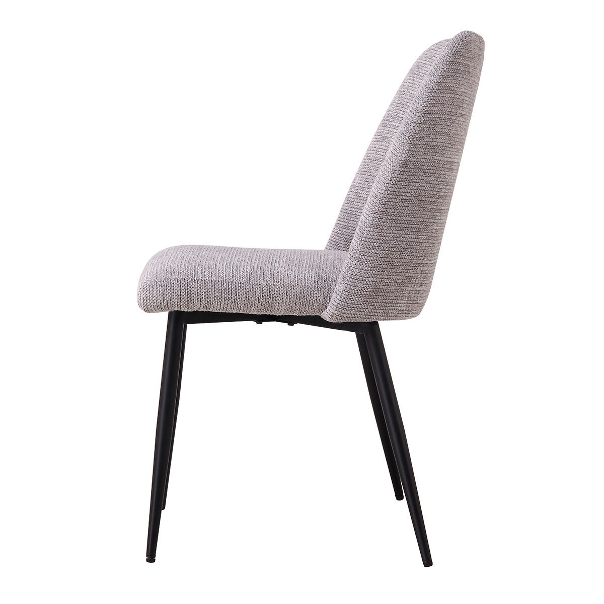 Silla KAFUE de tejido gris con patas negras