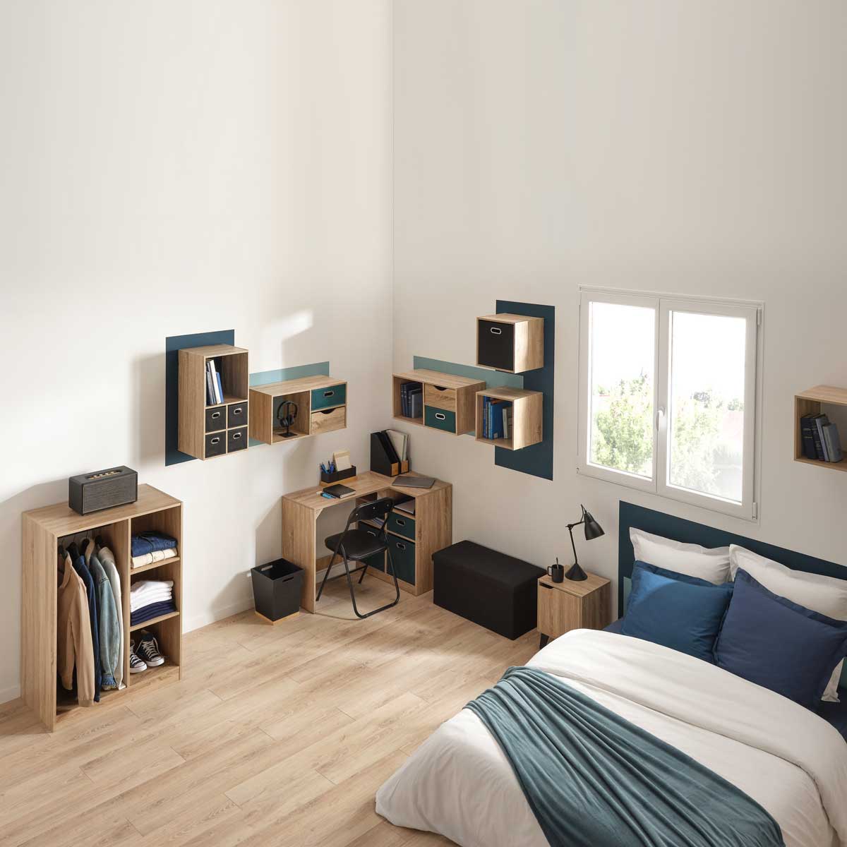 Silla plegable con asiento negro
