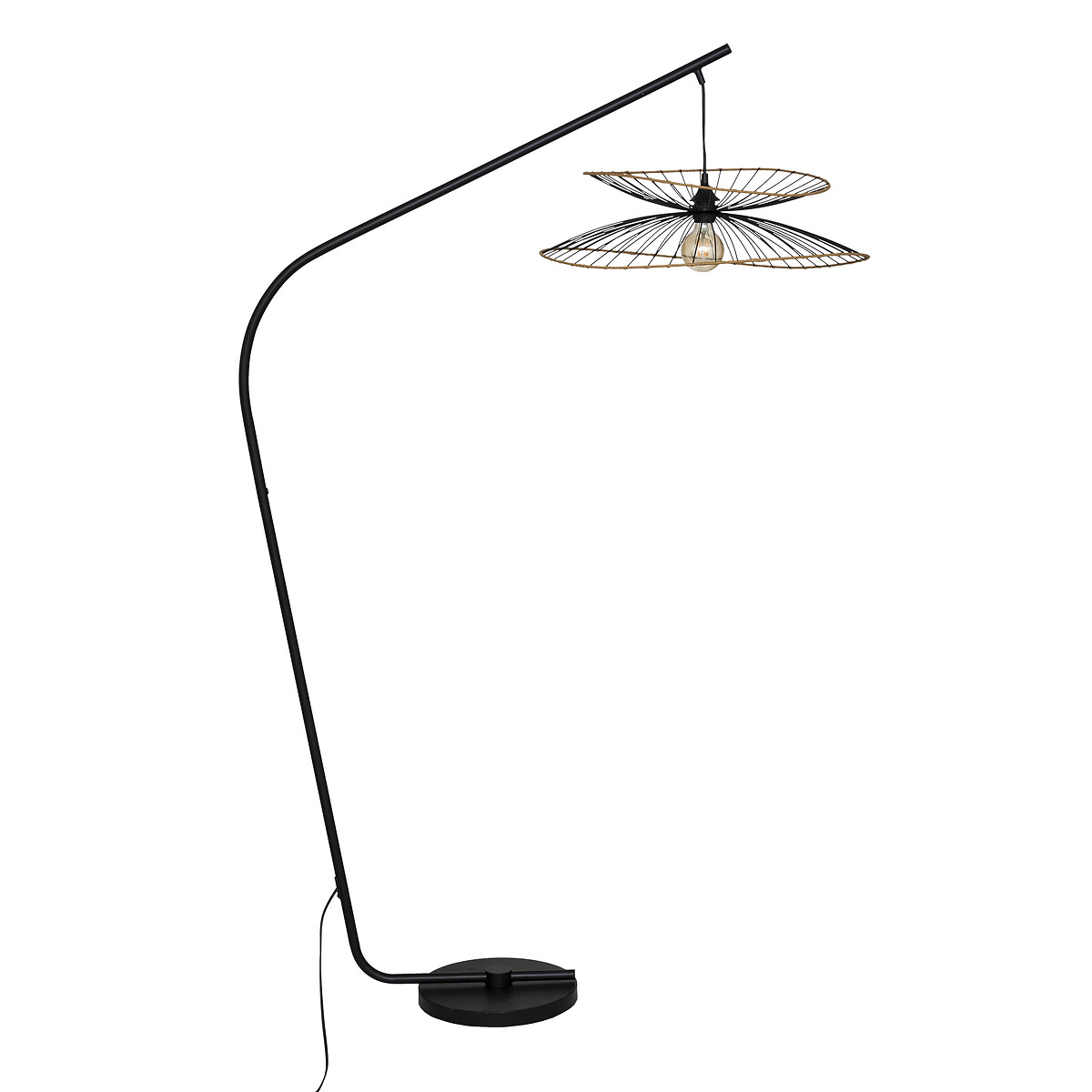 L&aacute;mpara De Pie Negro 177cm Alara