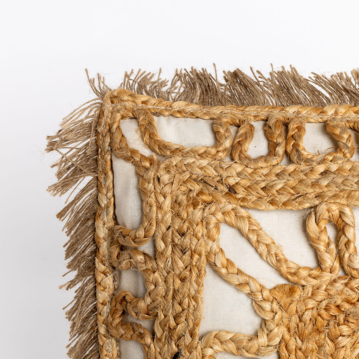 Coj&iacute;n DELIJUTE beige de algod&oacute;n 45x45cm