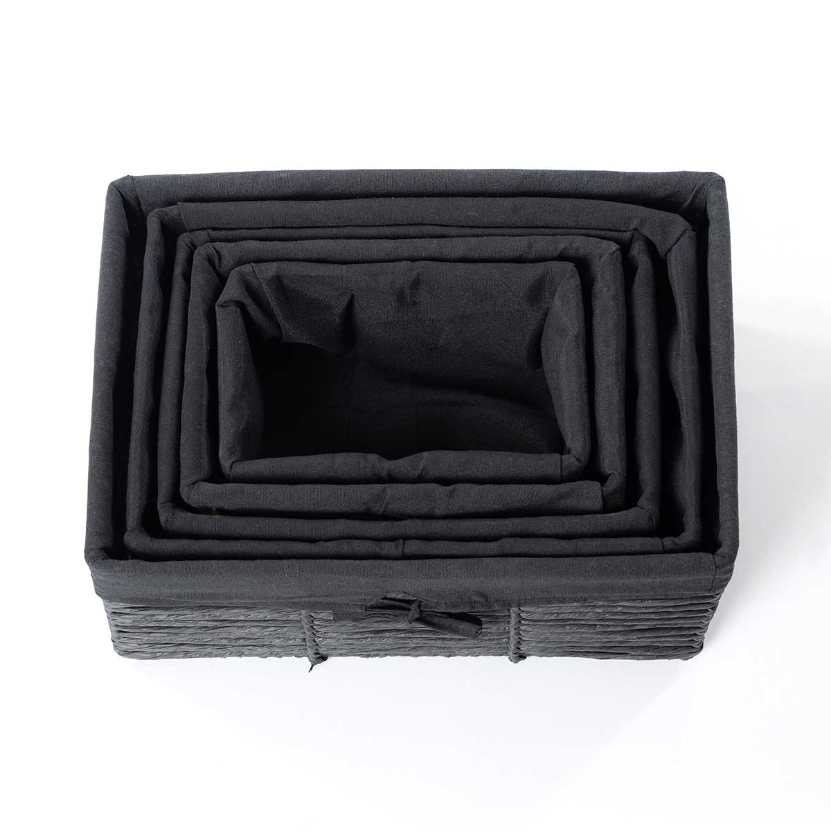 Cesta de ba&ntilde;o negra 14x23.5x34cm