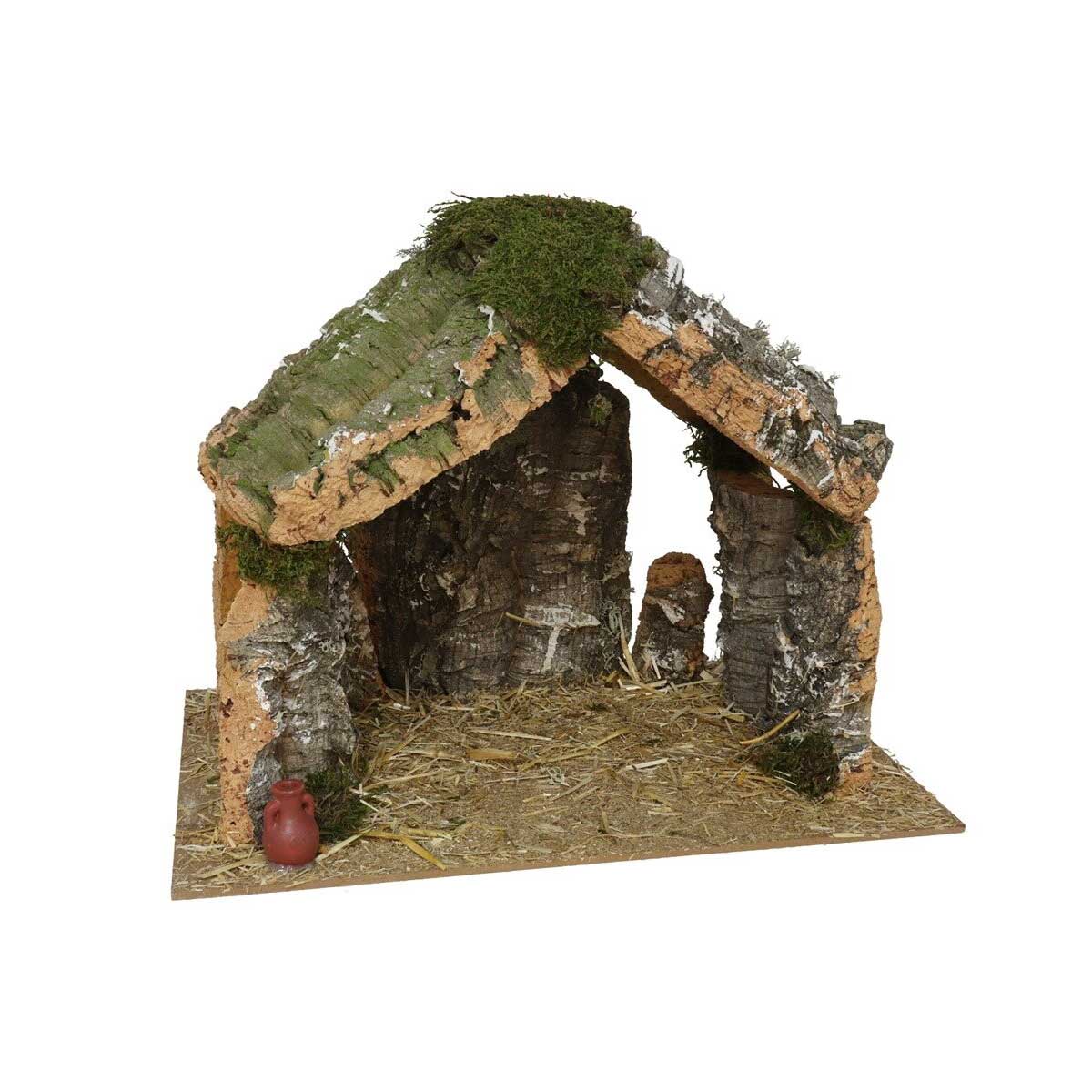 Cabana Para Presépio Com Cortiça