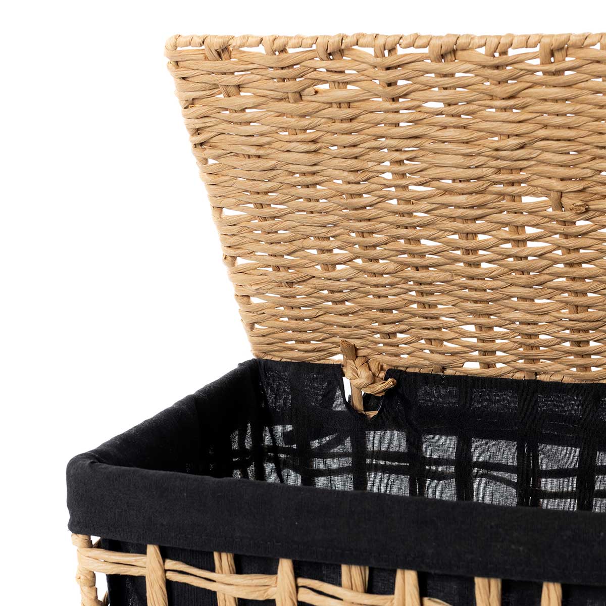 Cesto de baño negra y beige 56cm