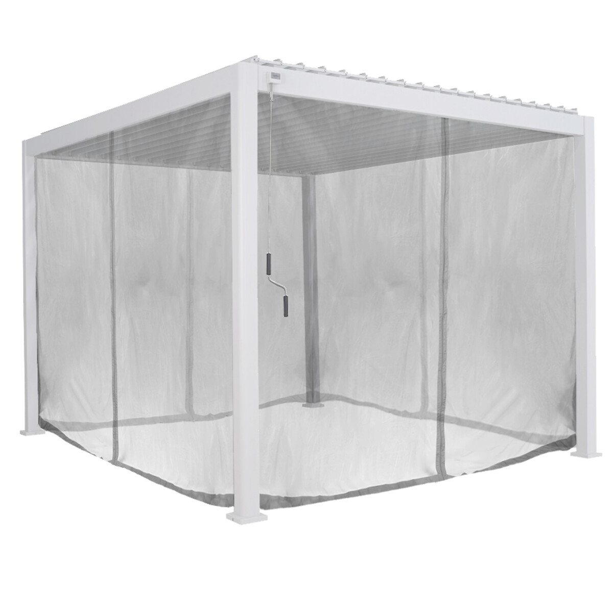 Cortinas y mosquitera &Eacute;VORA blanco 3.6x3.6cm