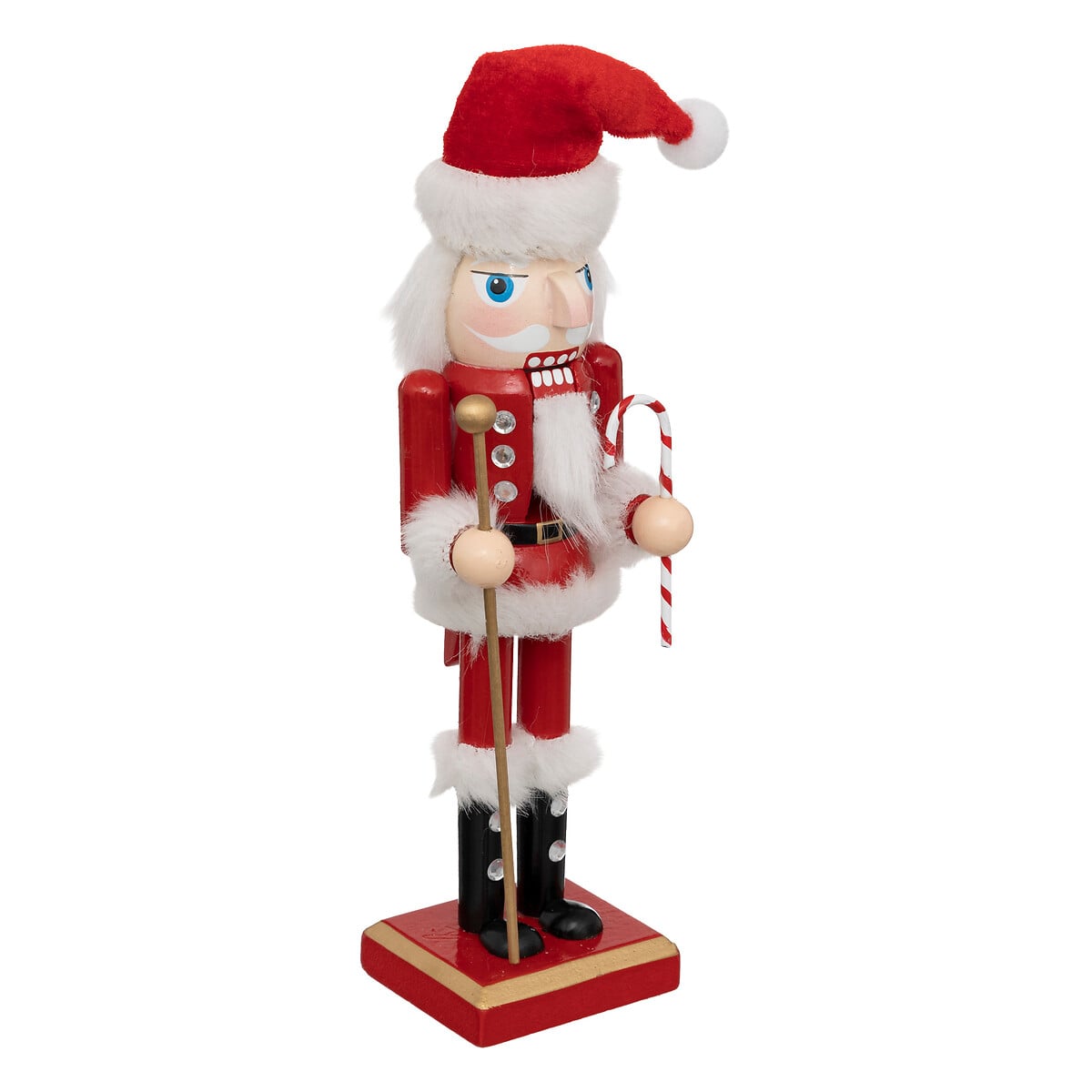 Soldado De Plomo Con Gorro Pap&aacute; Noel De Madera
