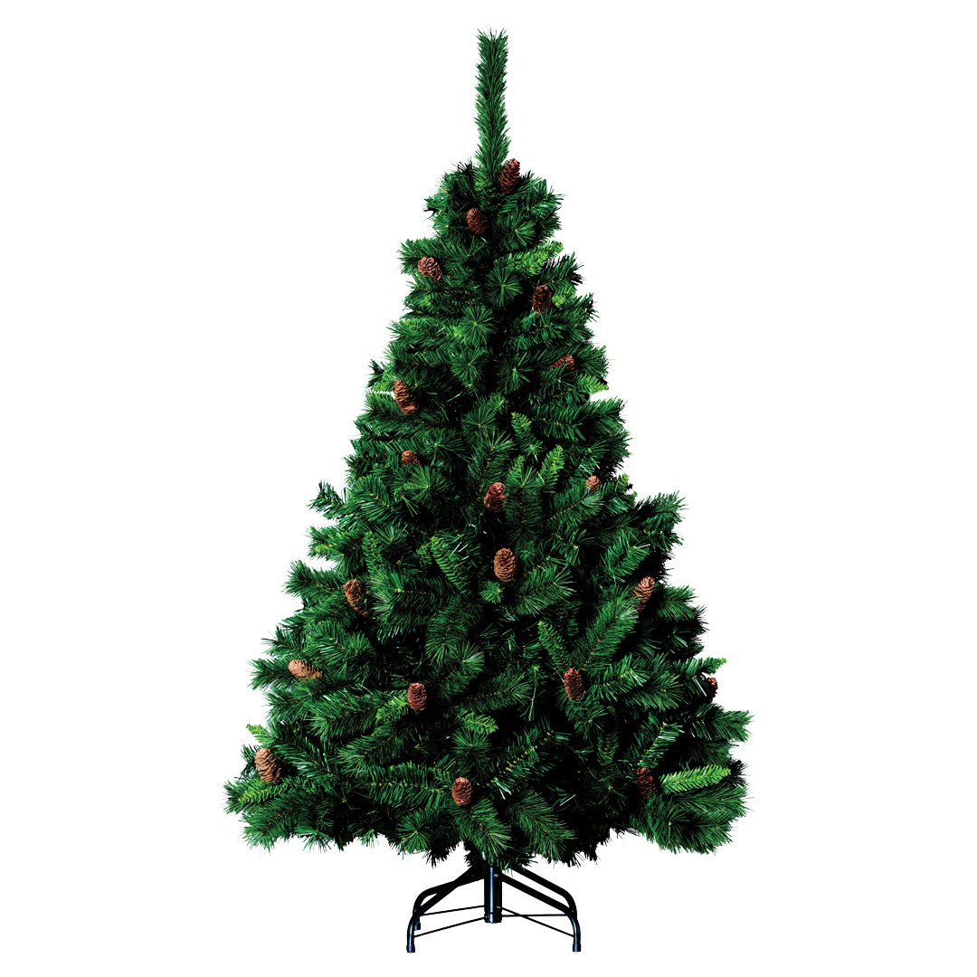 Árvore De Natal Royal Majestic Verde Com Pinhas 210cm