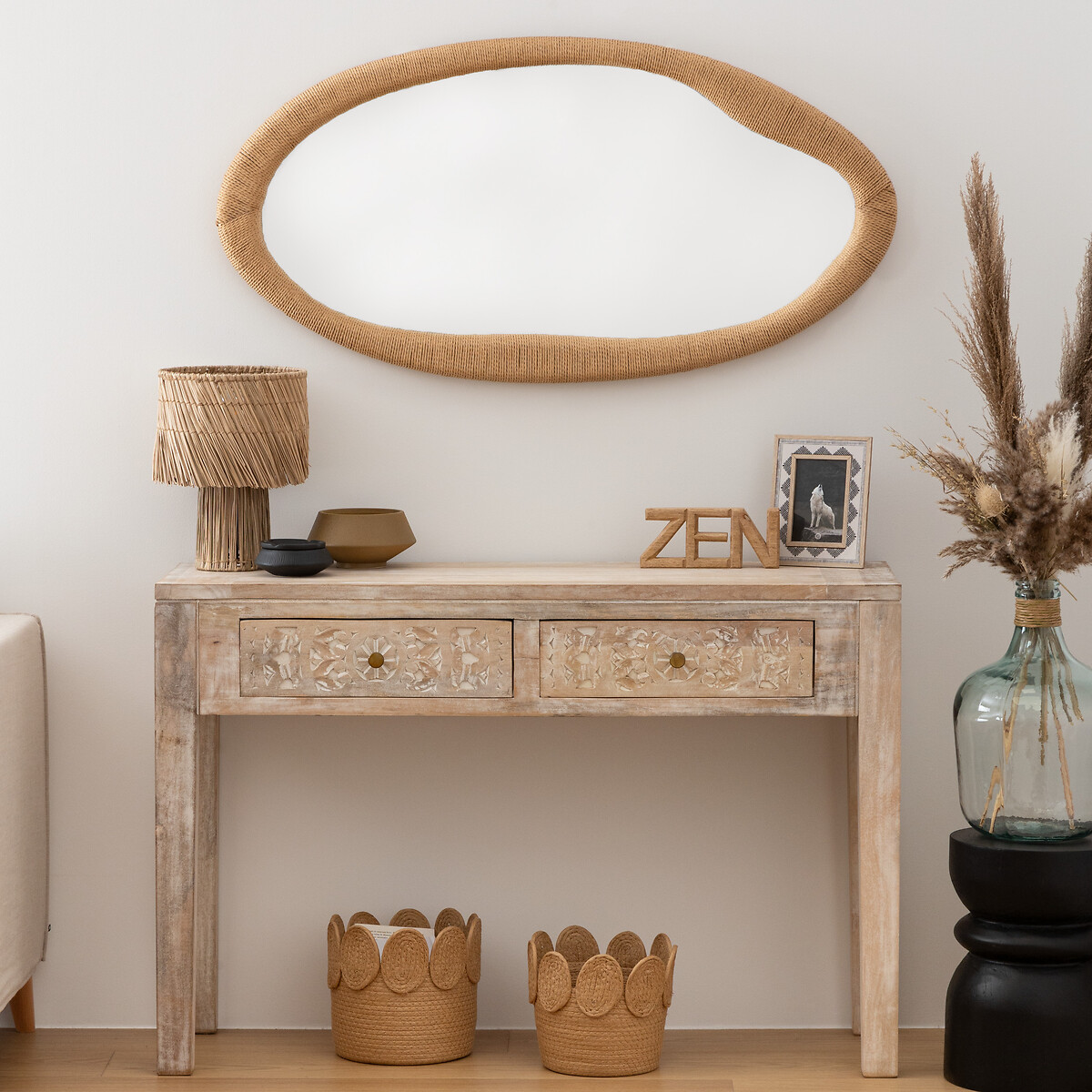 Espejo De Pared Laia Beige 114cm