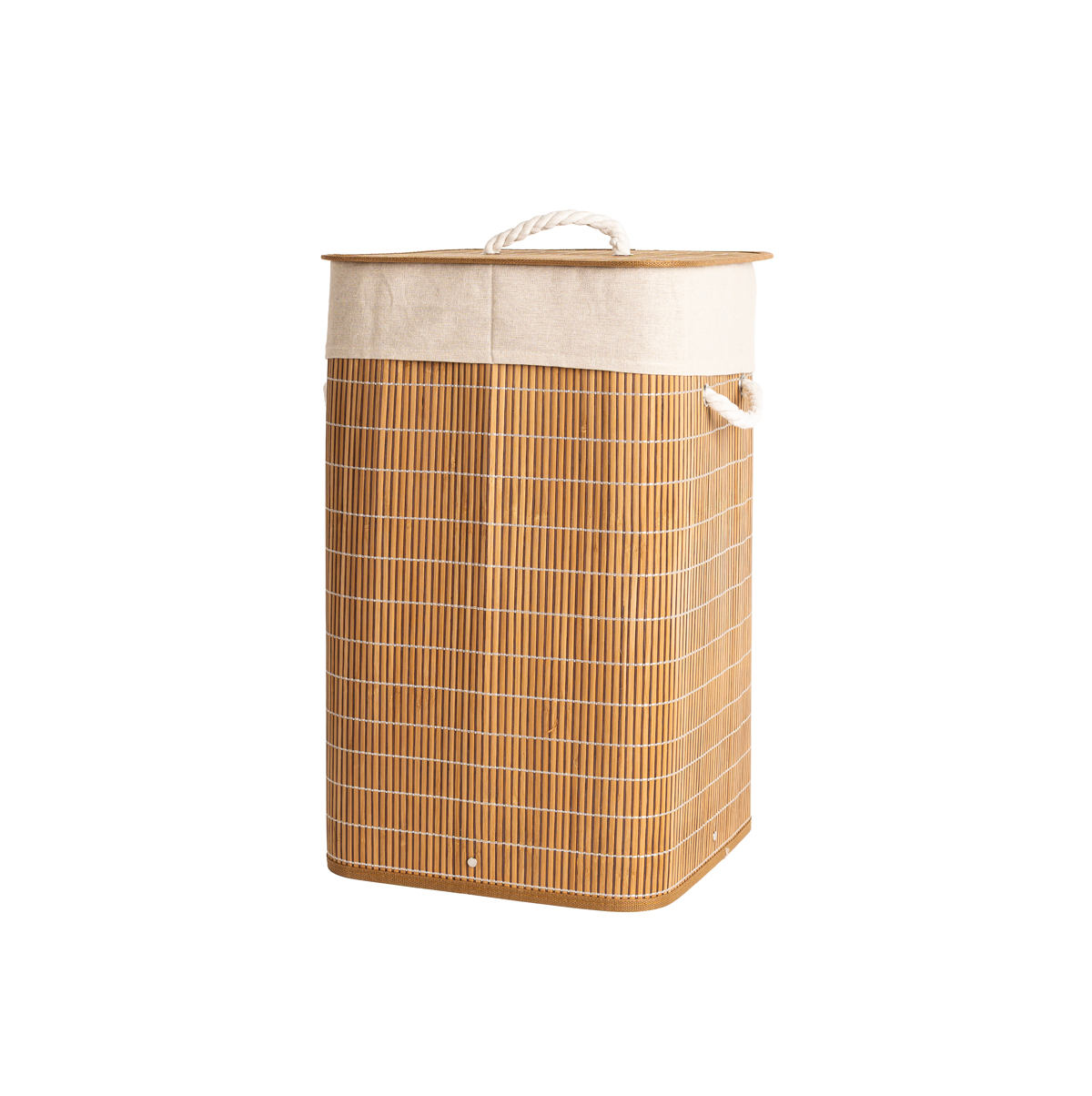 Cesto De Roupa WC Em Bambu
