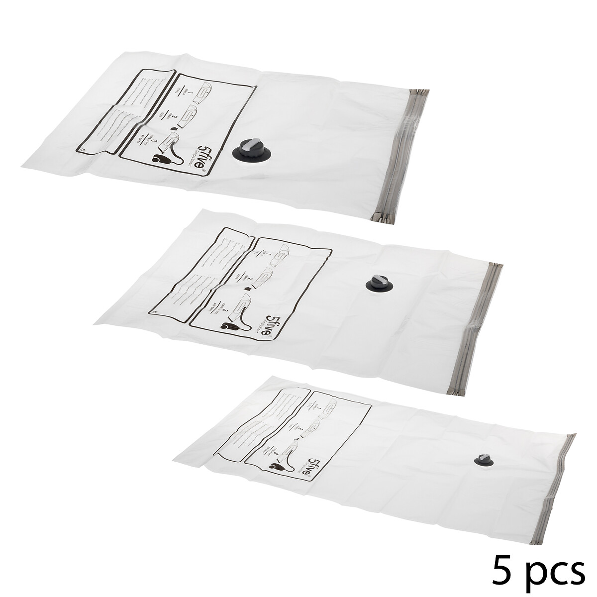 Conjunto De 5 Sacos Para Arruma&ccedil;&atilde;o V&aacute;cuo