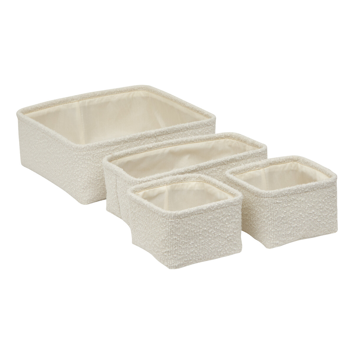 Set de 4 cestos blancos