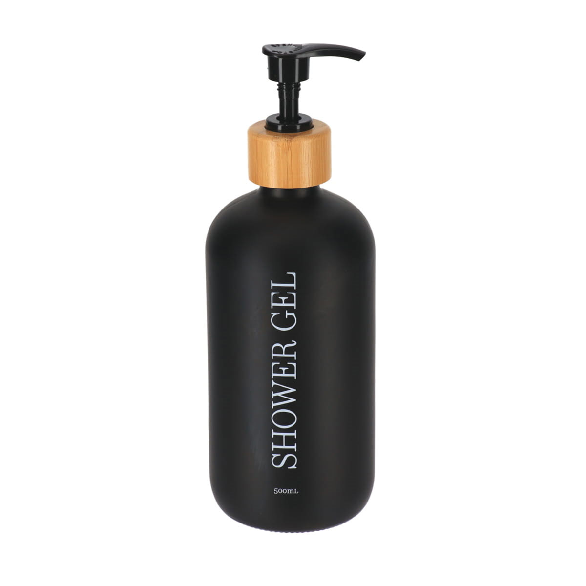 Dispensador de gel de ba&ntilde;o negro 500ml