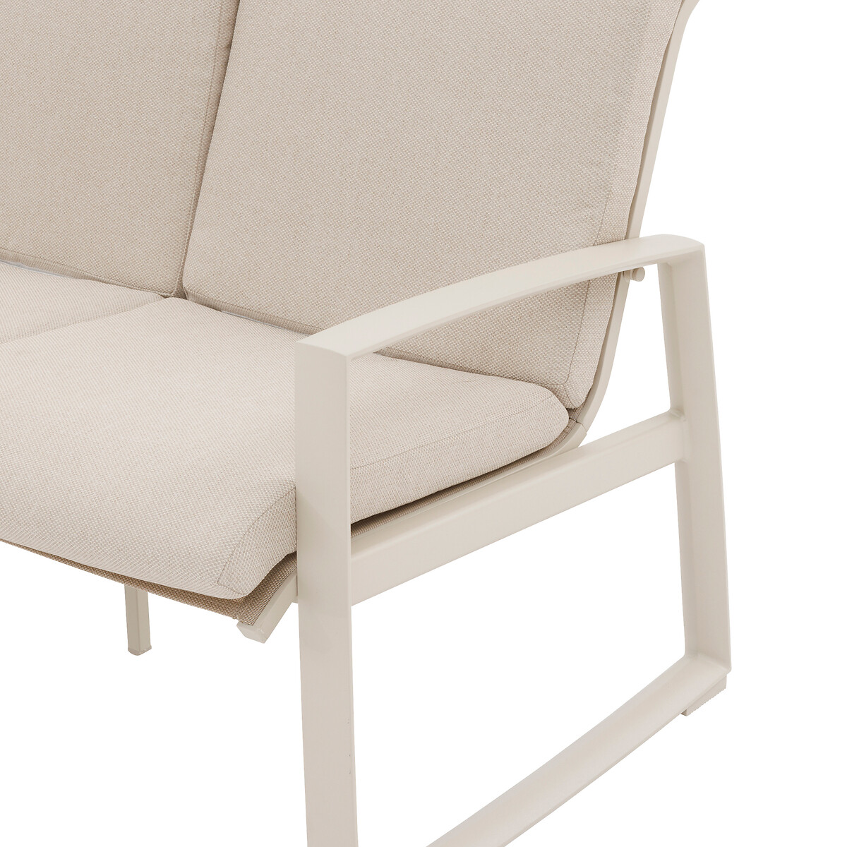 Juego de jardín BOREANE lino y argile 5 plazas