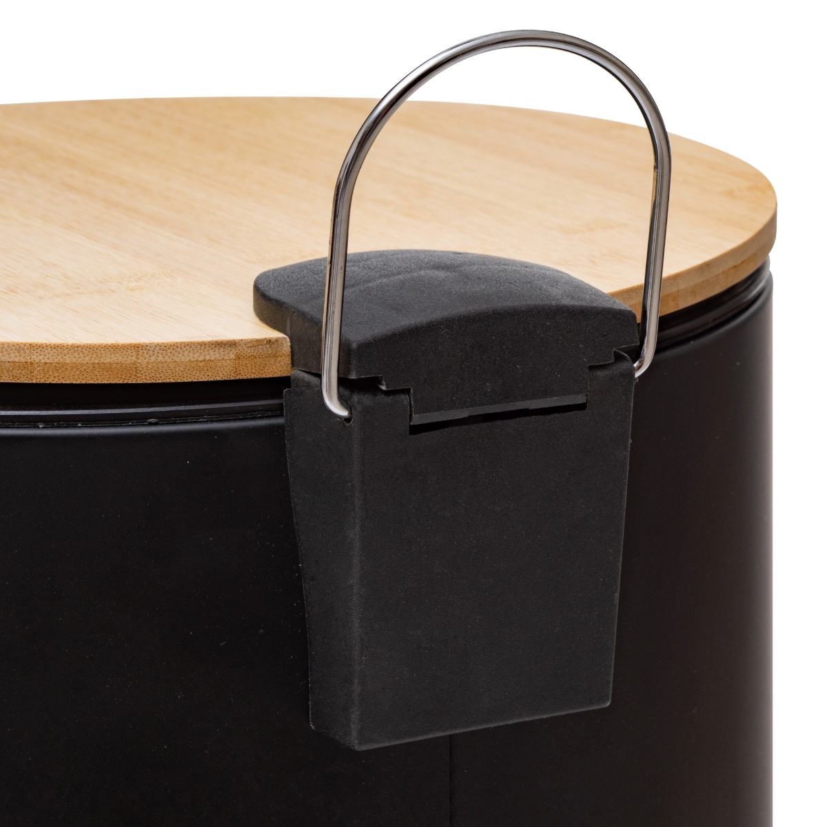 Cubo De basura Con Tapa De Bambú 30L