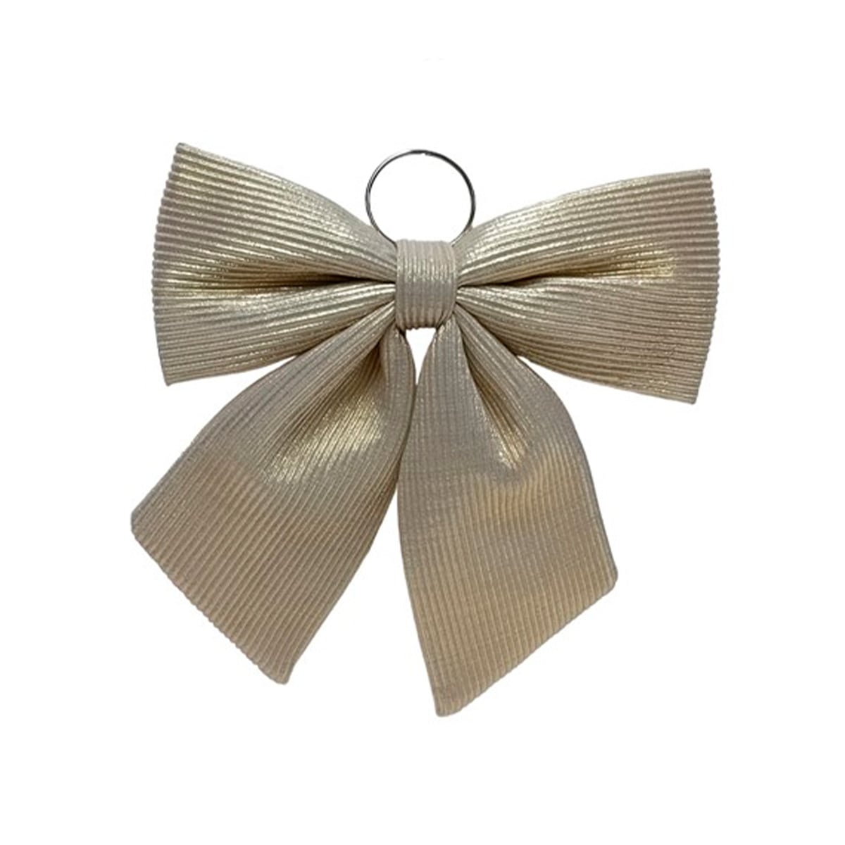 Lazo Con Rayas Beige Y Dorado 44cm 