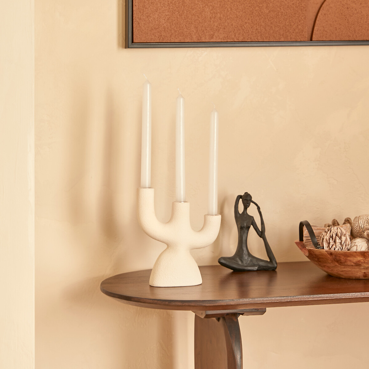 Candelabro WONJA blanco 20cm