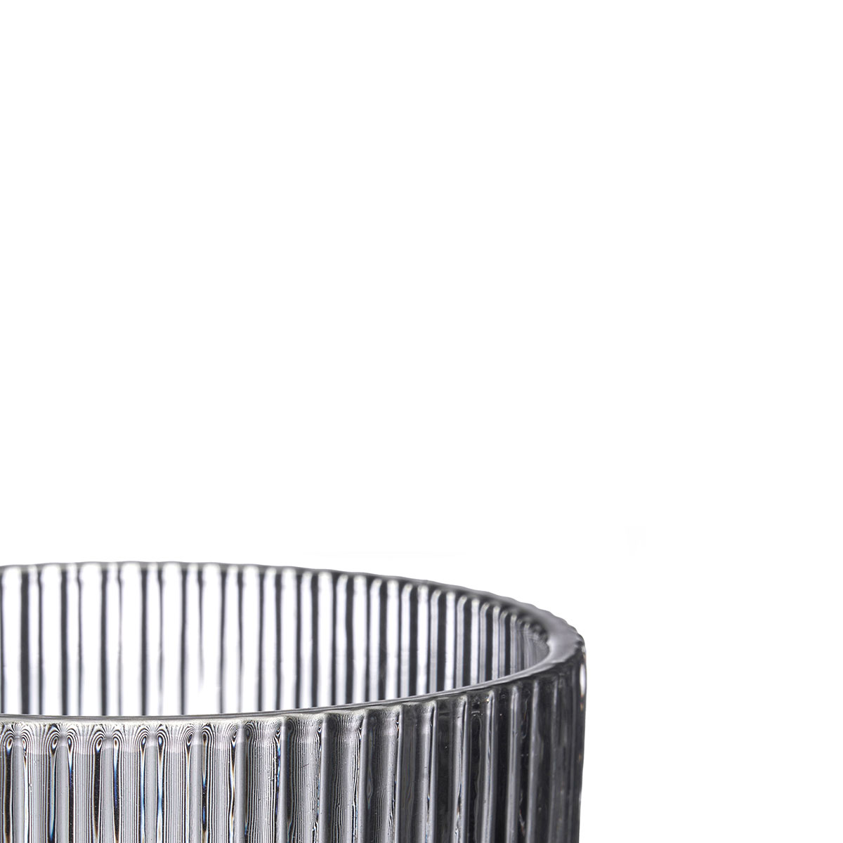 Vaso De Agua Rayas Gris De Vidrio 43cl