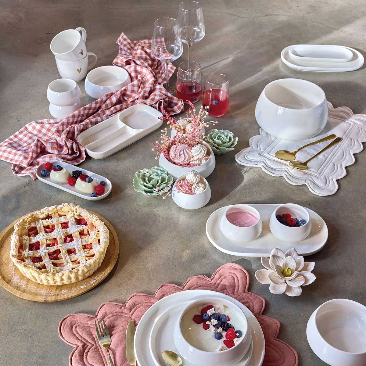 Plato Llano Nora Blanco De Porcelana 27cm