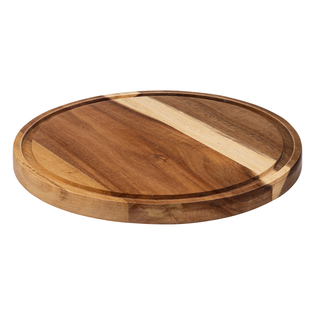 Plato para tarta con tapa vidrio+base acacia 30cm