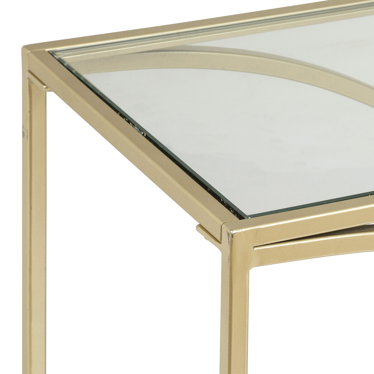 Estante Dourada Em Metal Dolce Riviera Com 3 Prateleiras