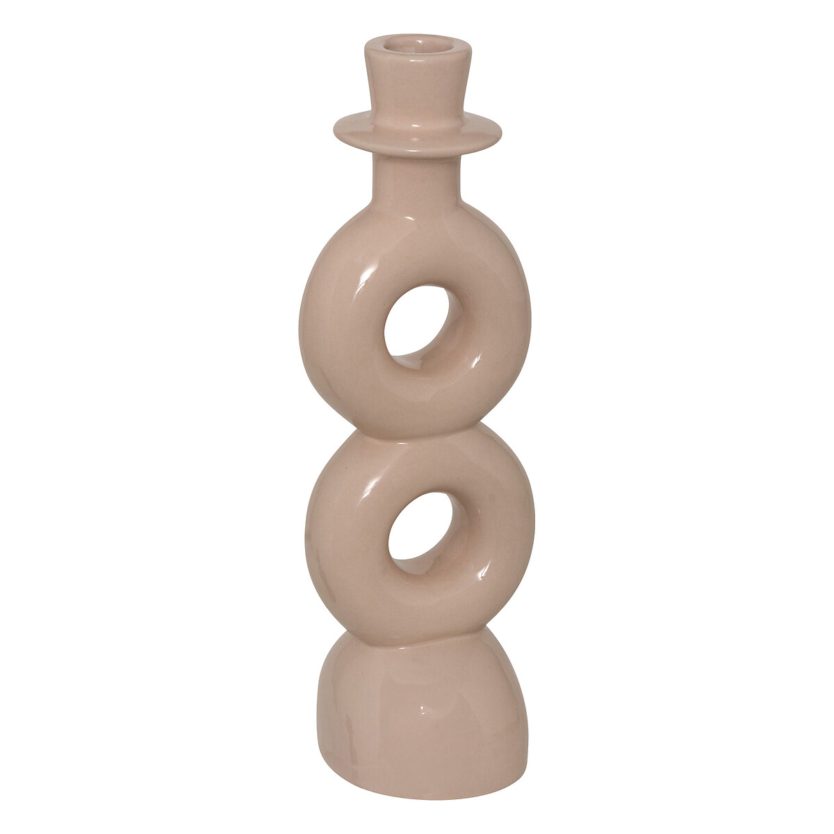 Conjunto de 2 candelabros de cer&aacute;mica MALA 18/25cm